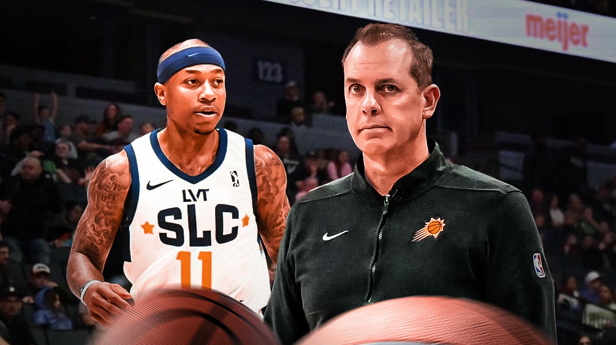 Phoenix Suns coach Frank Vogel and Isaiah Thomas