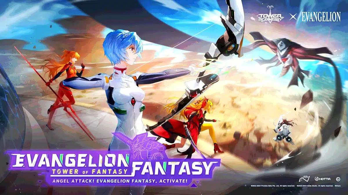 tower fantasy rei, tower fantasy evangelion, tower fantasy collab, tower of fantasy, evangelion fantasy, key art for the evangelion tower of fantasy collab featuring rei