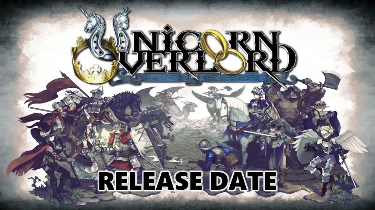 unicom overlord, unicorn overlord release date, unicorn overlord gameplay, unicorn overlord story, unicom overlord trailers, key art for unicorn overlord with the words release date at the bottom of the thumbnail