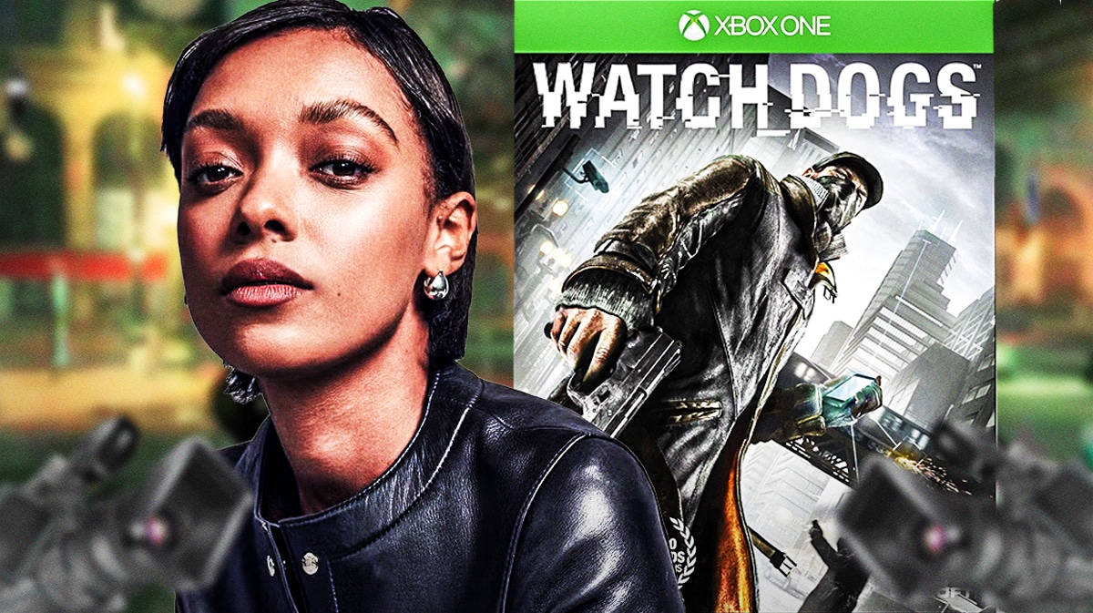 Pics from Watch Dogs video game alongside Talk To Me actress Sophie Wilde