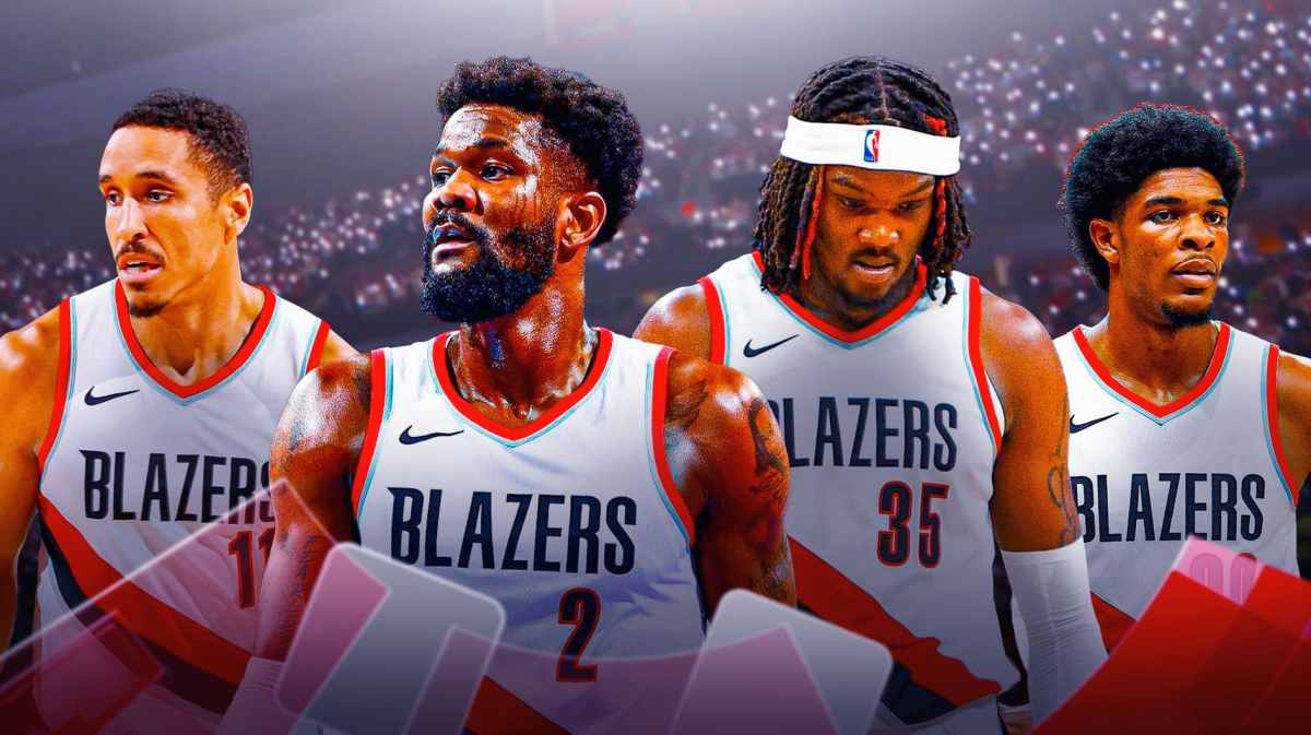 Blazers' Malcolm Brogdon, Deandre Ayton, Robert Williams III and Scoot Henderson