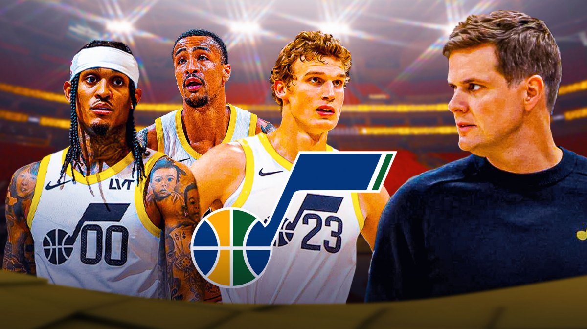 Jazz Will Hardy looking at Jordan Clarkson, Lauri Markanenn and John Collins