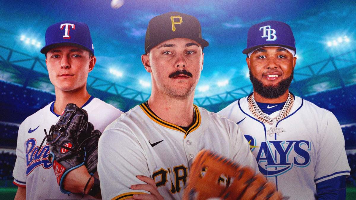 Jack Leiter, Paul Skenes, Junior Caminero looking serious