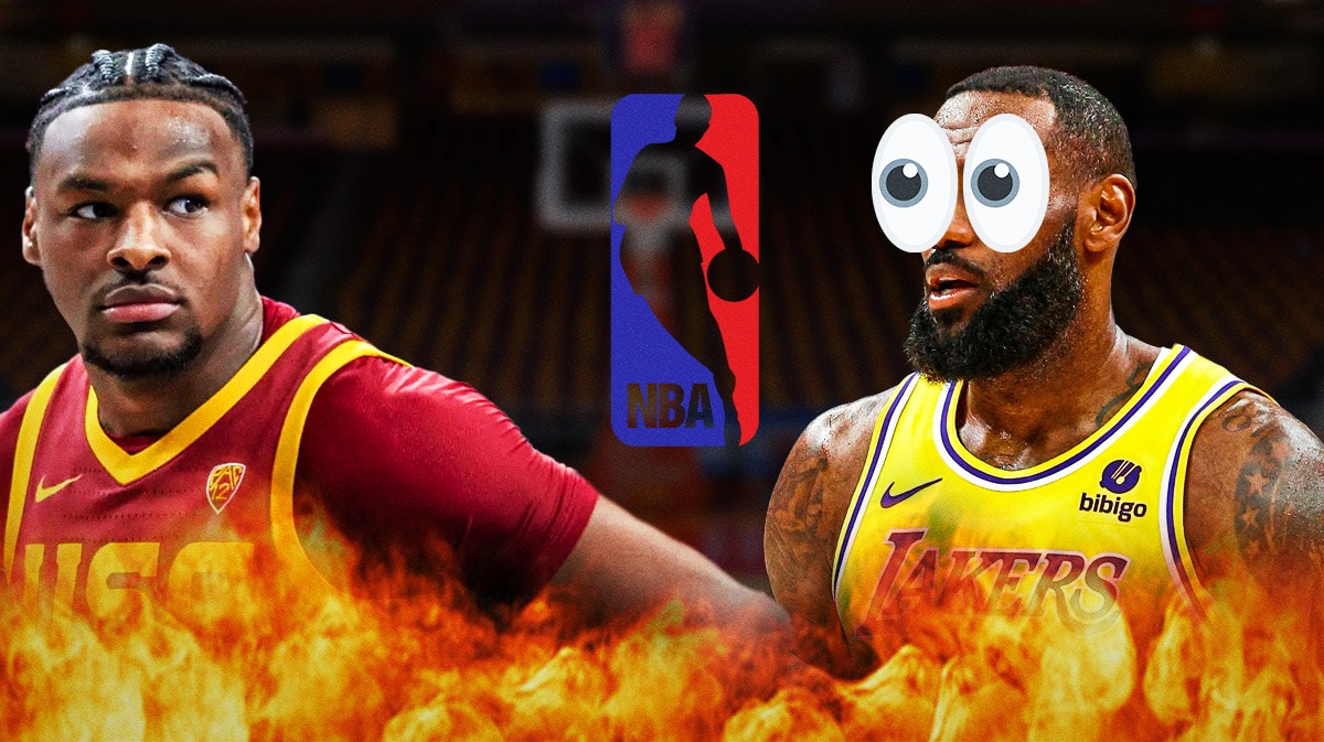 Bronny and LeBron James