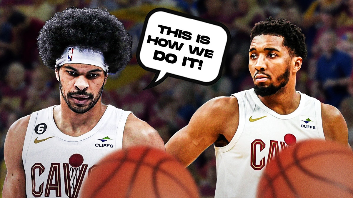 Cavs' Jarrett Allen telling Donovan Mitchell "This is how we do it!"