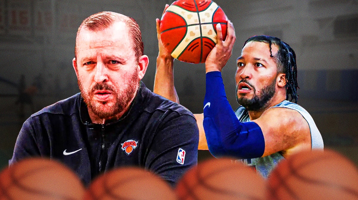 New York Knicks head coach Tom Thibodeau and point guard Jalen Brunson