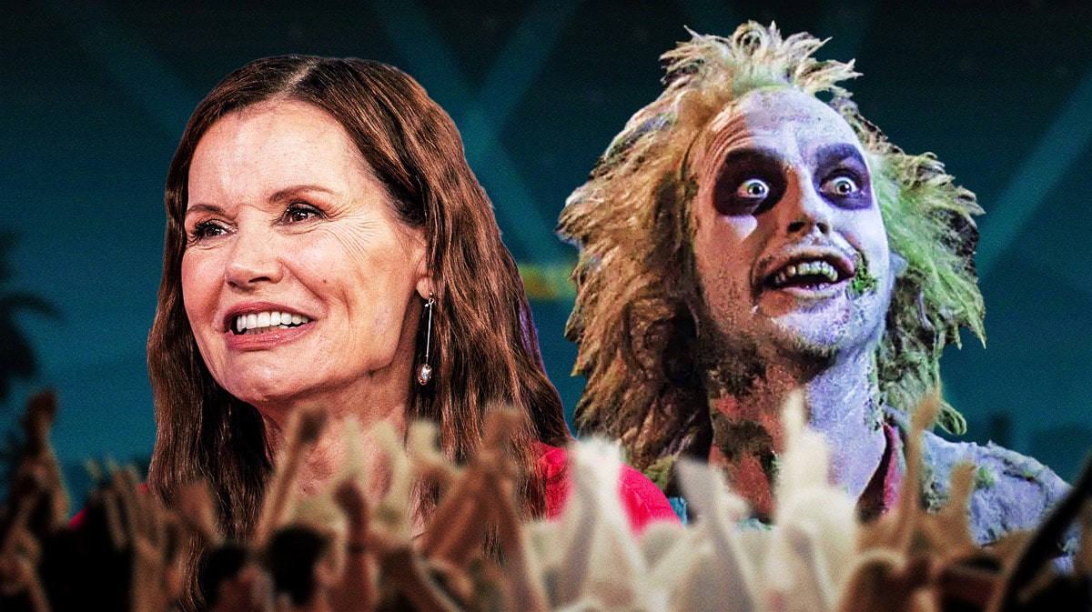 Geena Davis and Beetlejuice.