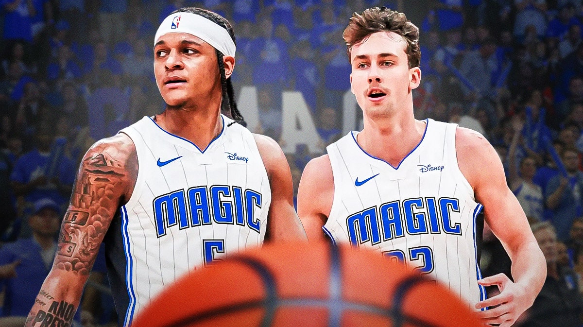 Magic's Paolo Banchero and Franz Wagner