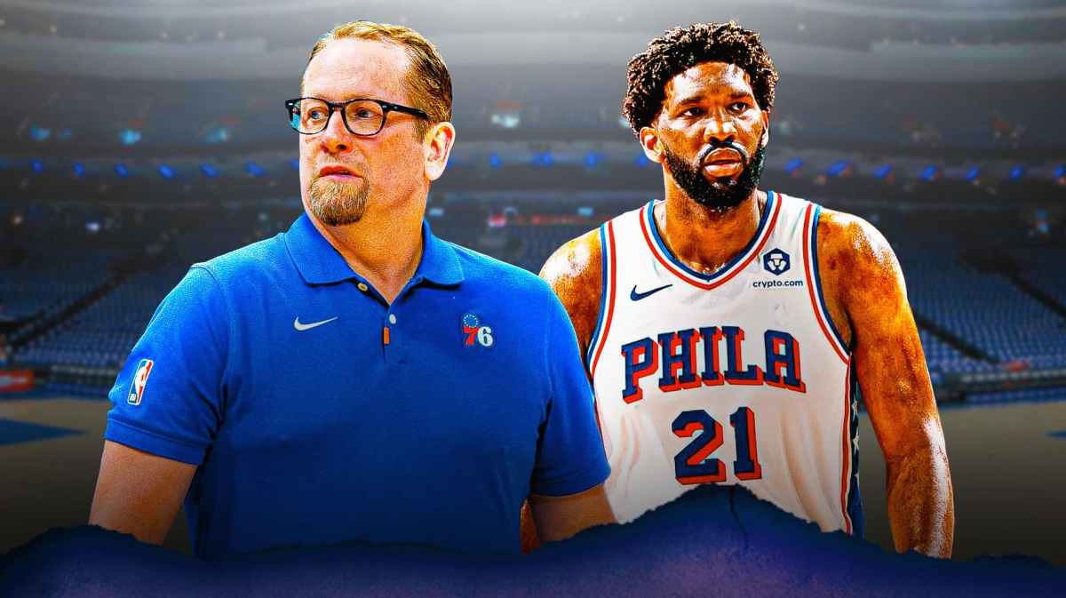 76ers' Nick Nurse and Joel Embiid