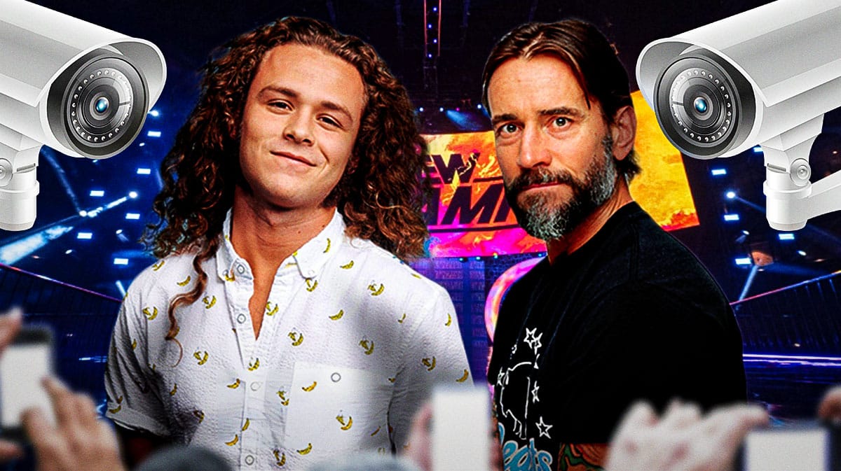 AEW Dynamite set, Jack Perry, CM Punk, security cameras