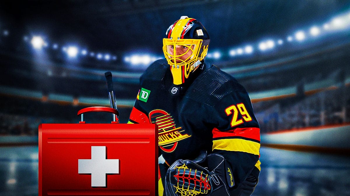Casey DesMith with a first aid kit