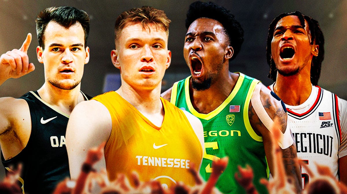 NCAA All-Tournament team, Jack Golhke, Dalton Knecht, Jermaine Couisnard, and Stephon Castle