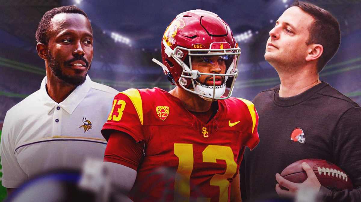 Caleb Williams will go first, and then the Patriots and Vikings will play poker