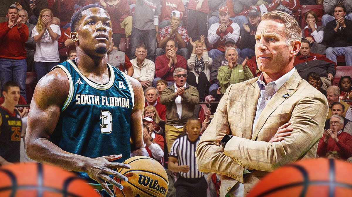 USF transfer Chris Youngblood and Alabama Crimson Tide head coach Nate Oats