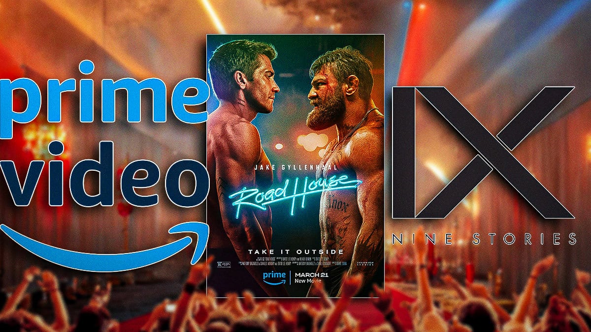 Jake Gyllenhaal, Prime Video and Nine Stories logo.