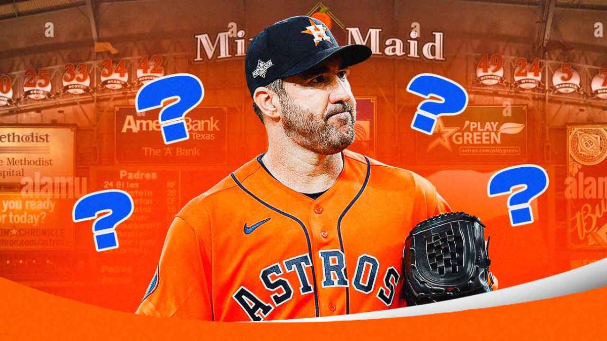 Justin Verlander with question marks around him