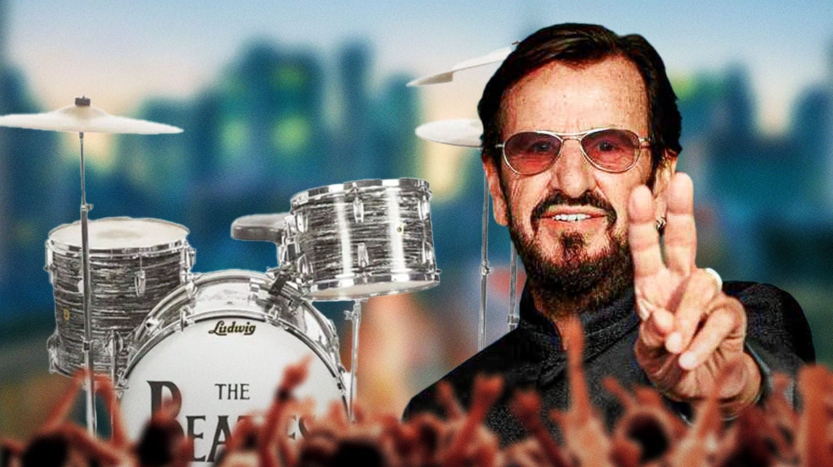 The Beatles drum kit with Ringo Starr.