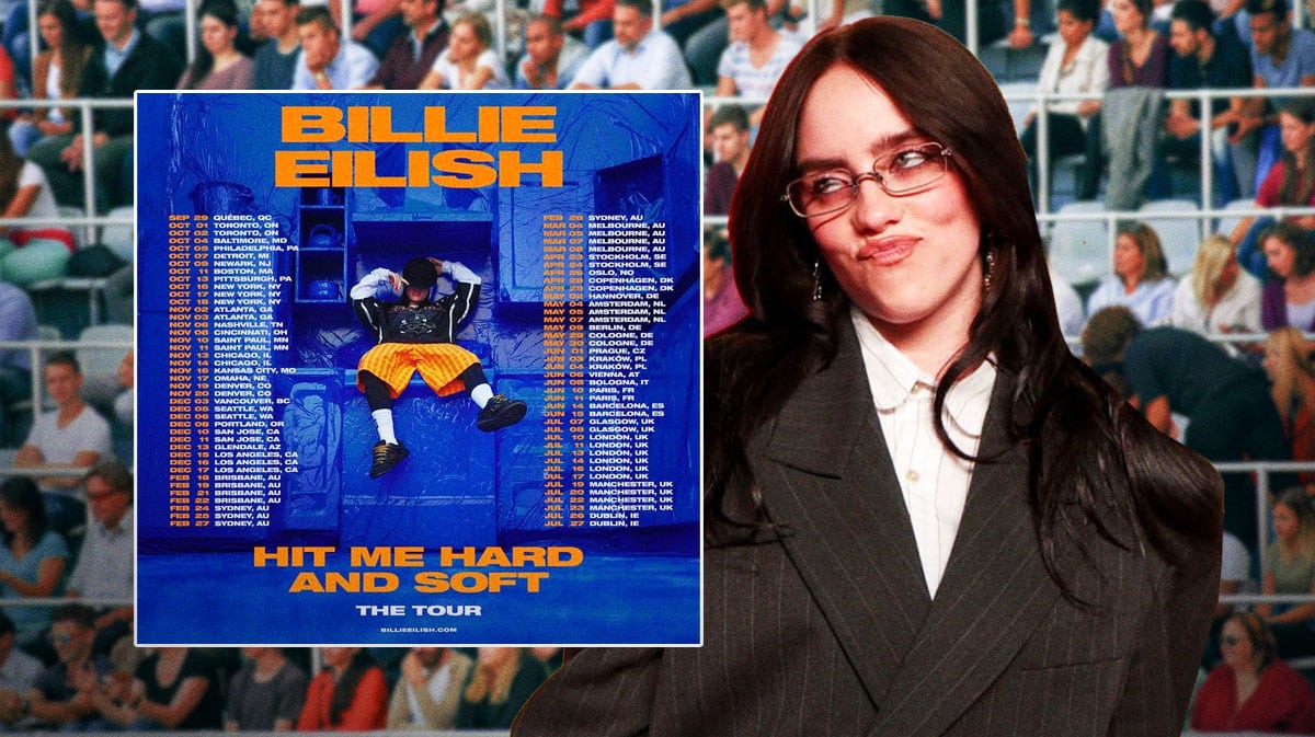 Hit Me Hard and Soft Tour poster with Billie Eilish.