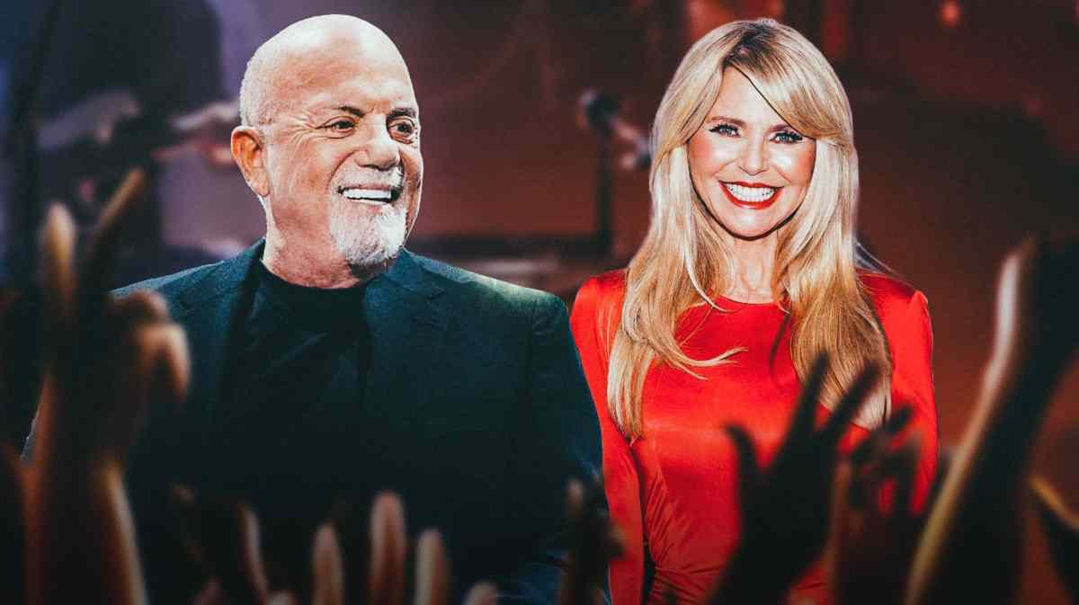 Billy Joel and ex-wife Christie Brinkley with Madison Square Garden background.