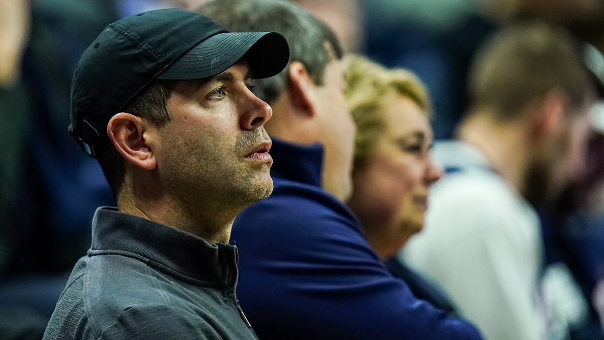 Boston Celtics President of Basketball Operations Brad Stevens in the crowd during the game against the UConn Huskies and Creighton Bluejays at Harry A. Gampel Pavilion