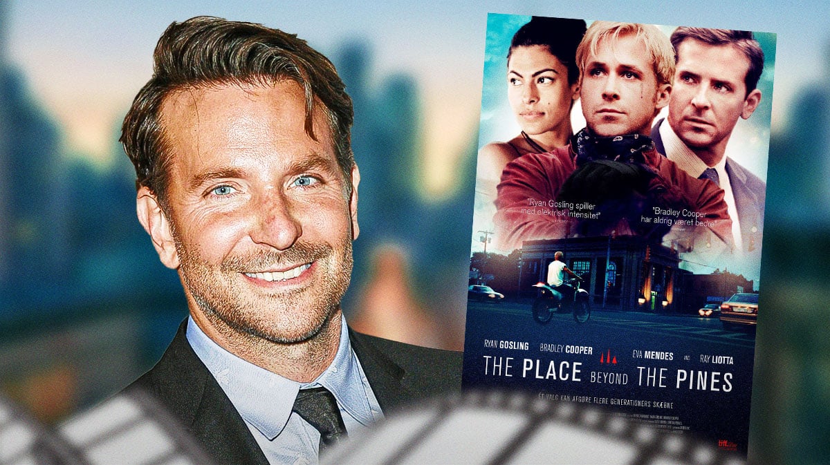 Bradley Cooper and The Place Beyond the Pines movie poster.