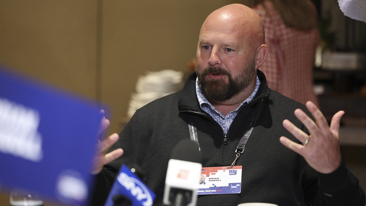 Brian Daboll of the Giants. Pre-NFL Draft. 
