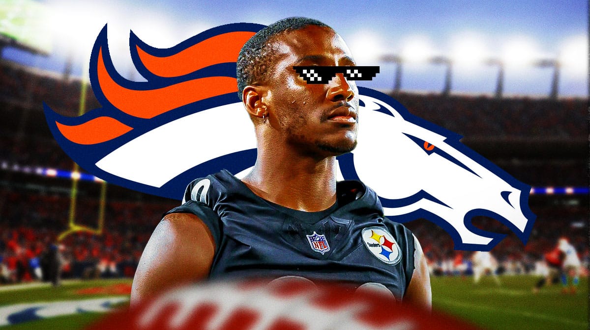 Levi Wallace (Former Bills/Steelers) with deal with it shades that has a 2024 Broncos logo on each side