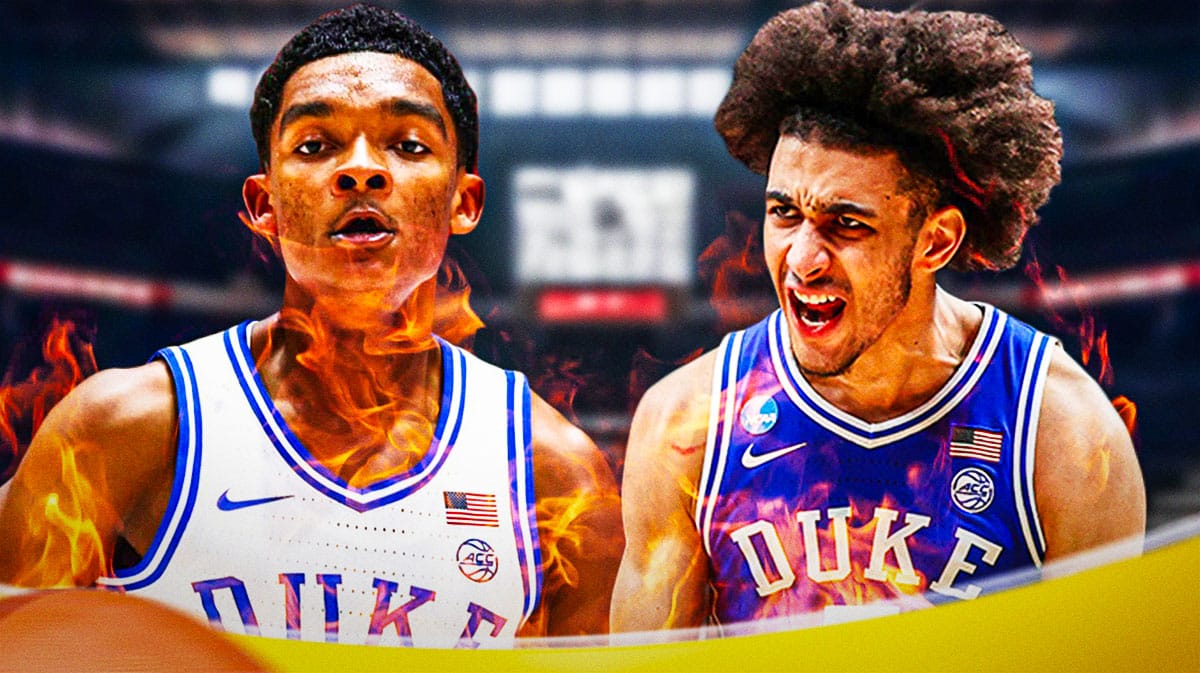 Duke basketball guards Caleb Foster and Tyrese Proctor
