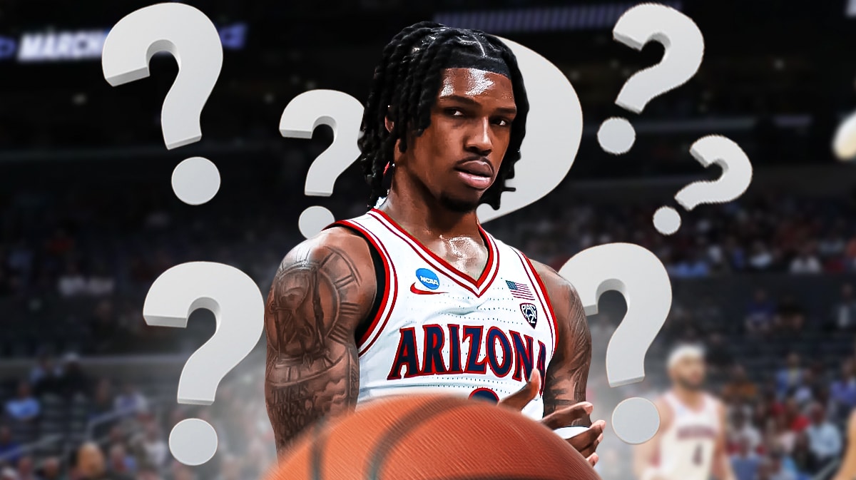 Caleb Love with question marks around him