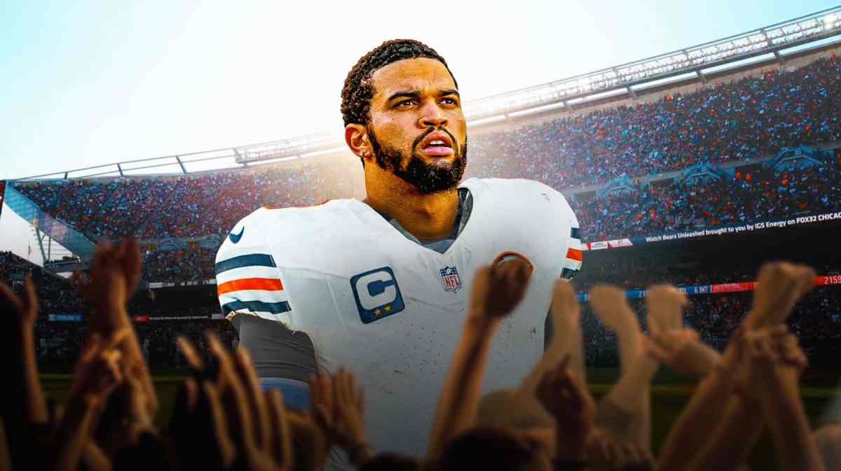 Caleb Williams after getting picked by Bears led by Ryan Poles and Matt Eberflus in the 2024 NFL Draft