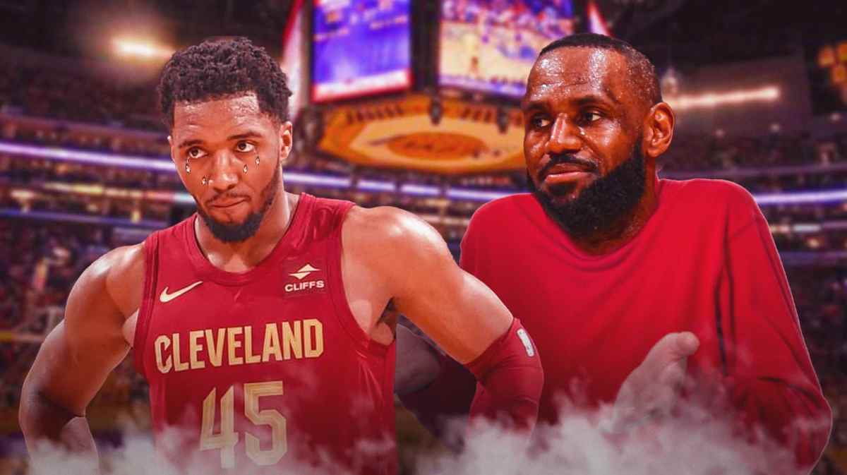LeBron James as the old man shrugging meme. Donovan Mitchell with animated tears