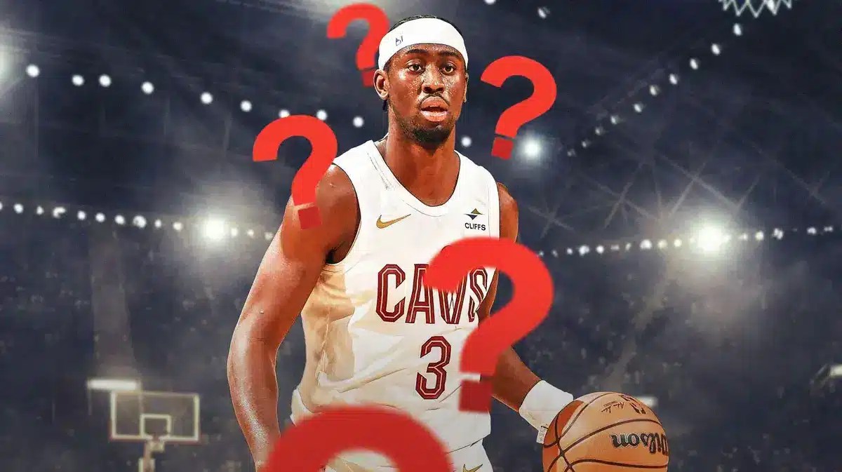 Caris LeVert with several question marks above his head