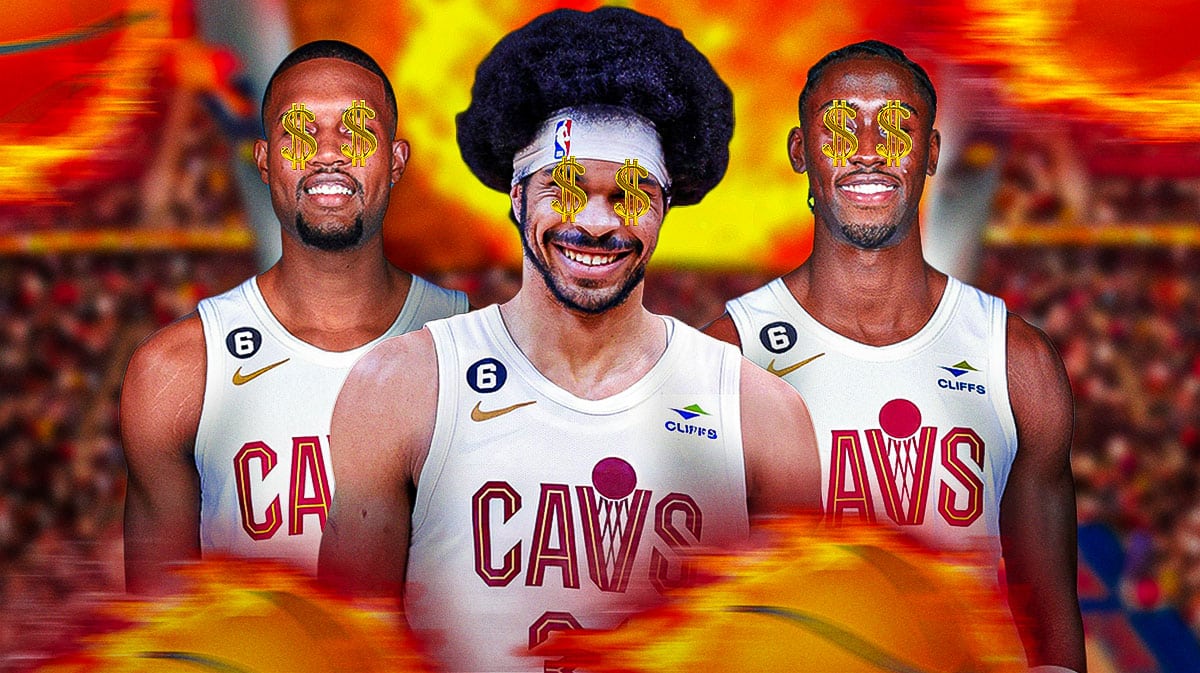 Cavs' Jarrett Allen, Evan Mobley, Caris LeVert with dollar signs in eyes