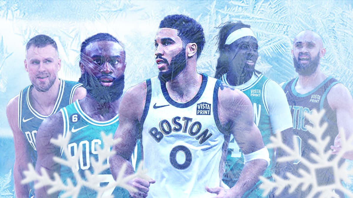 Celtics' Jayson Tatum, Jaylen Brown, Jrue Holiday, Kristaps Porzingis, Derrick White