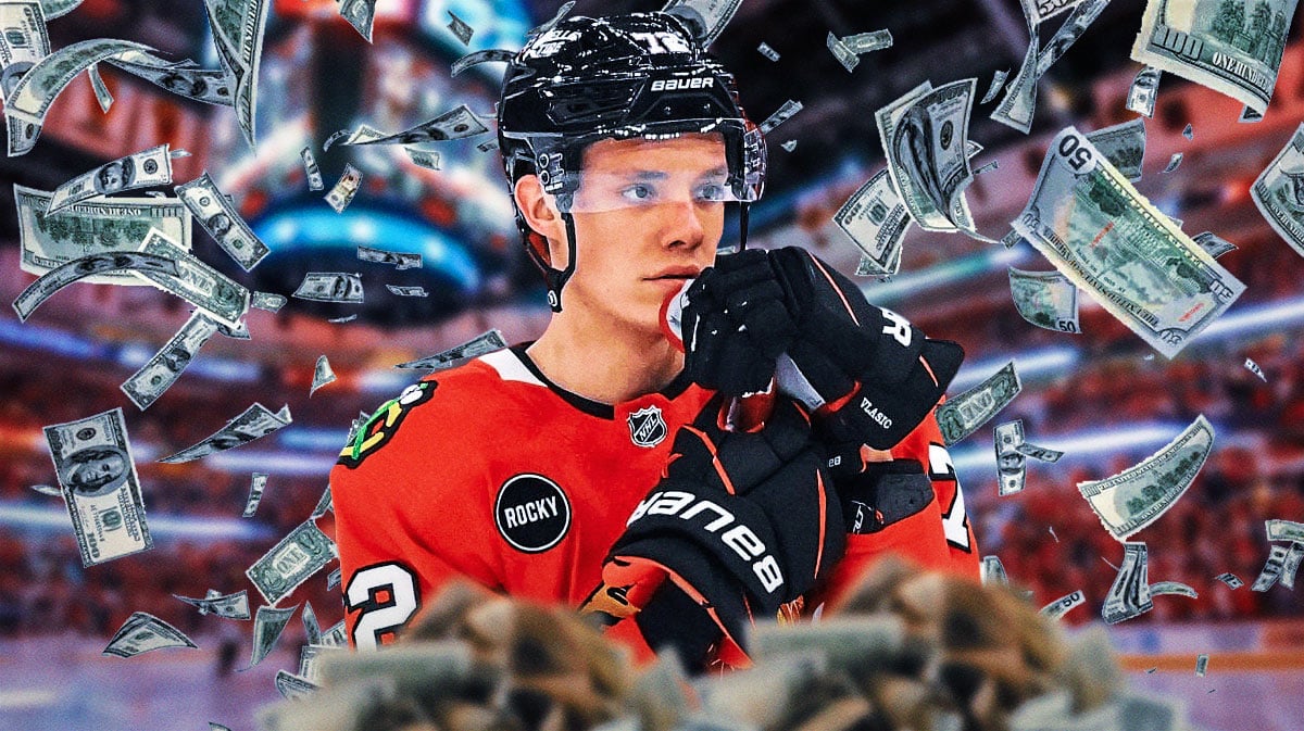 Alex Vlasic with money flying around