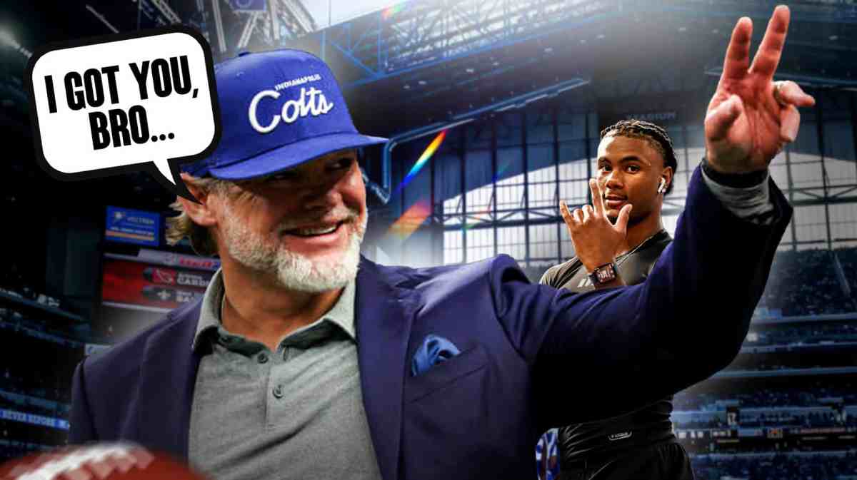 Chris Ballard tells Adonai Mitchell "I got you, bro..."