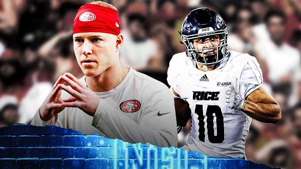 Christian McCaffrey on the left, with his brother Luke on the right.