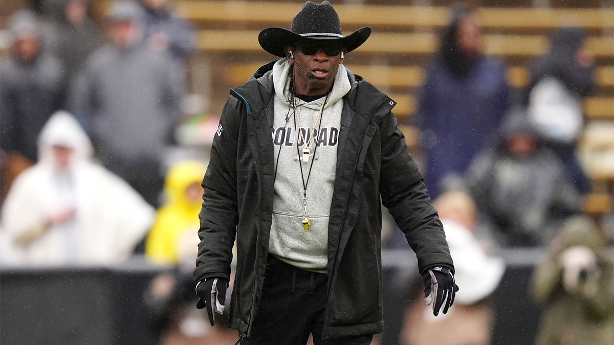 Apr 27, 2024; Boulder, CO, USA; Colorado Buffaloes head coach Deion Sanders during a spring game event at Folsom Field. Mandatory Credit: Ron Chenoy-USA TODAY Sports
