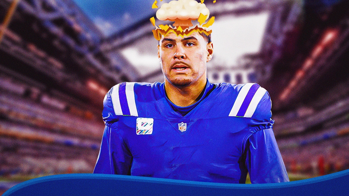 Laiatu Latu in Colts jersey with mind-blown head