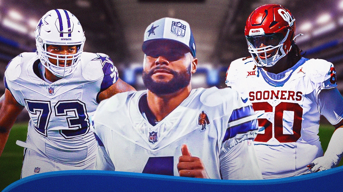 Cowboys Dak Prescott with NFL Draft acquisition Tyler Guyton and Mike McCarthy mentee Tyler Smith