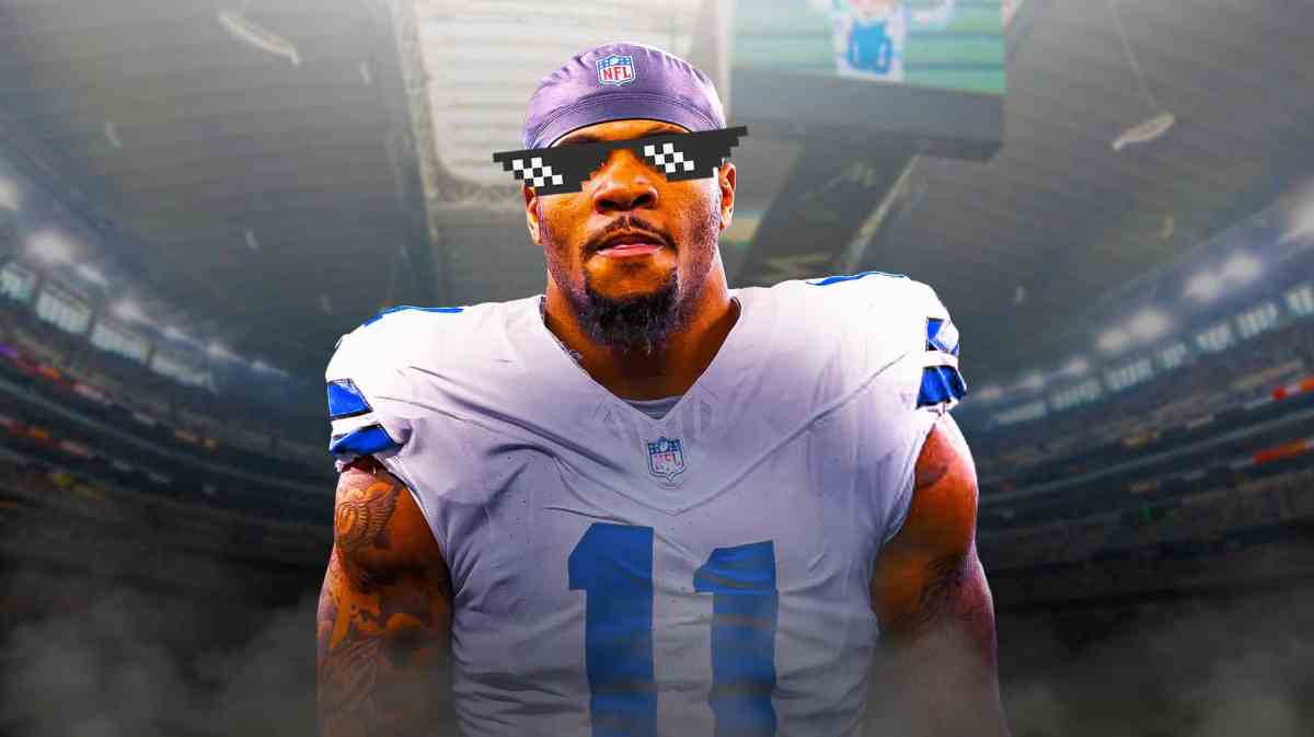 Micah Parsons (Cowboys) action shot with deal with it shades