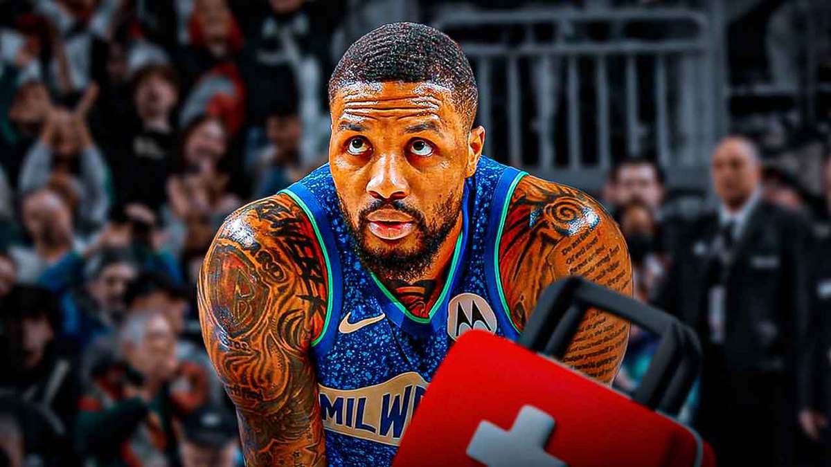 Bucks' Damian Lillard with injury box