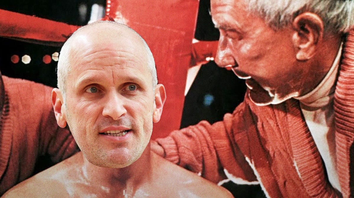 UConn head coach Dan Hurley in the corner of a boxing ring