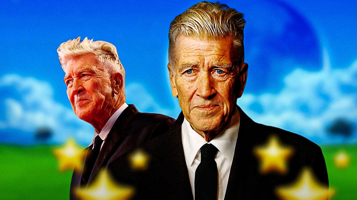 David Lynch with stars around him.