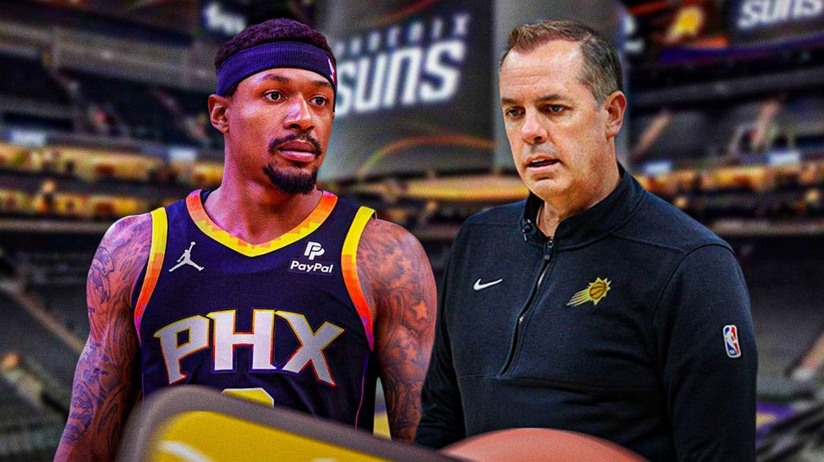 Disappointed Suns guard Bradley Beal and head coach Frank Vogel