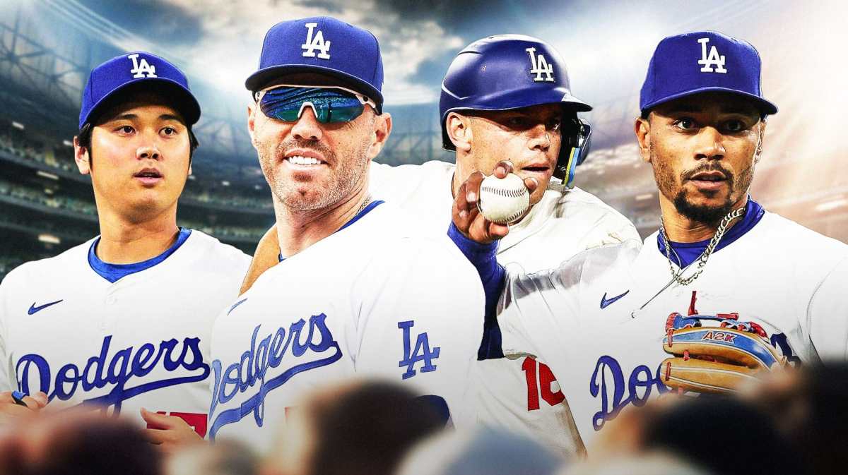 Photo: Shohei Ohtani, Freddie Freeman, Will Smith, Mookie Betts all in Dodgers jerseys in action