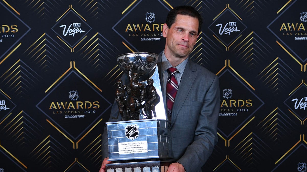 Boston Bruins General Manager Don Sweeney was named NHL General Manager of the year during the 2019 NHL Awards at Mandalay Bay.