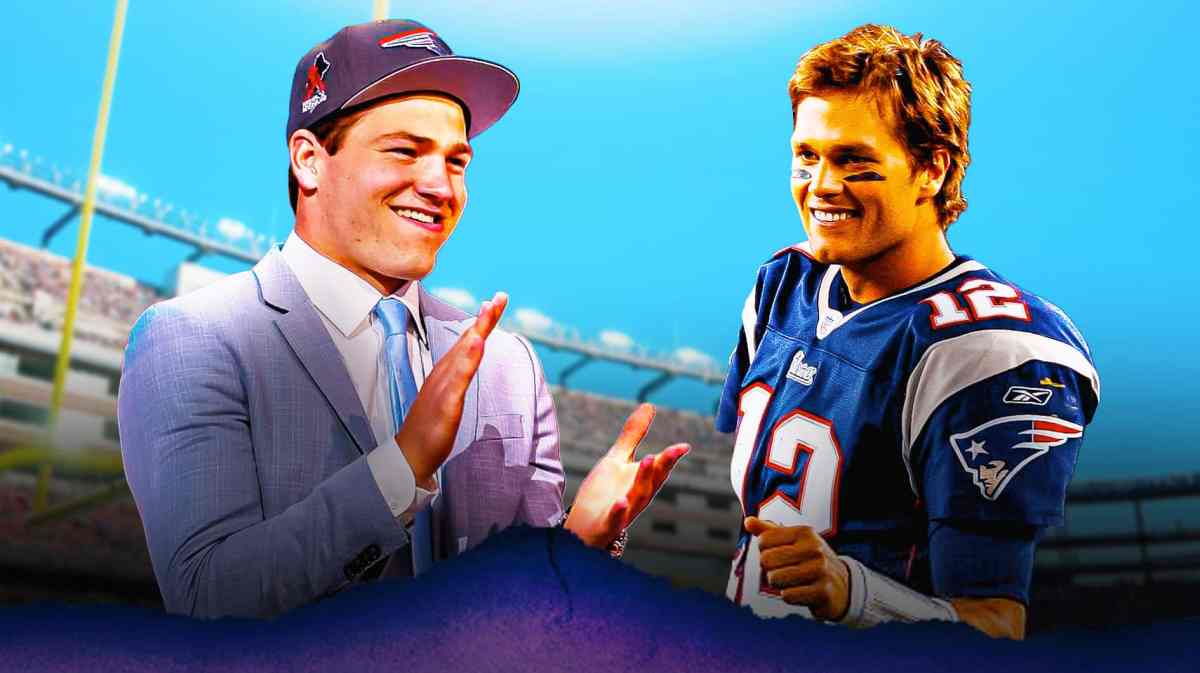 Patriots' Drake Maye and Tom Brady