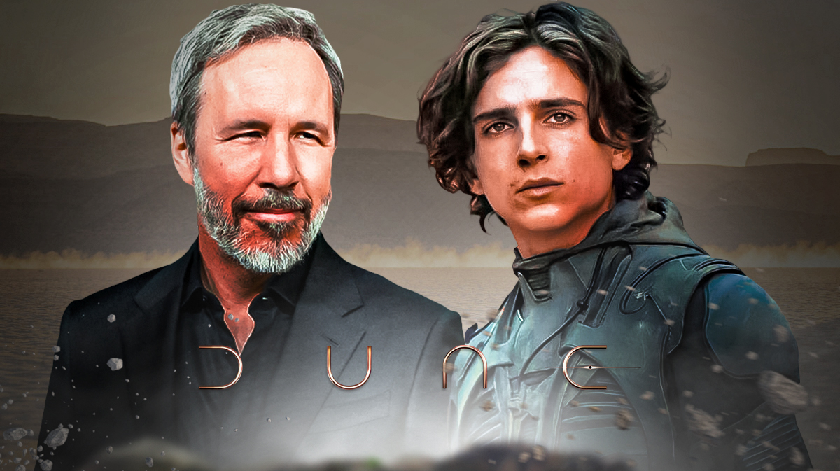 Dune film series logo, Denis Villeneuve, Timothee Chalamet