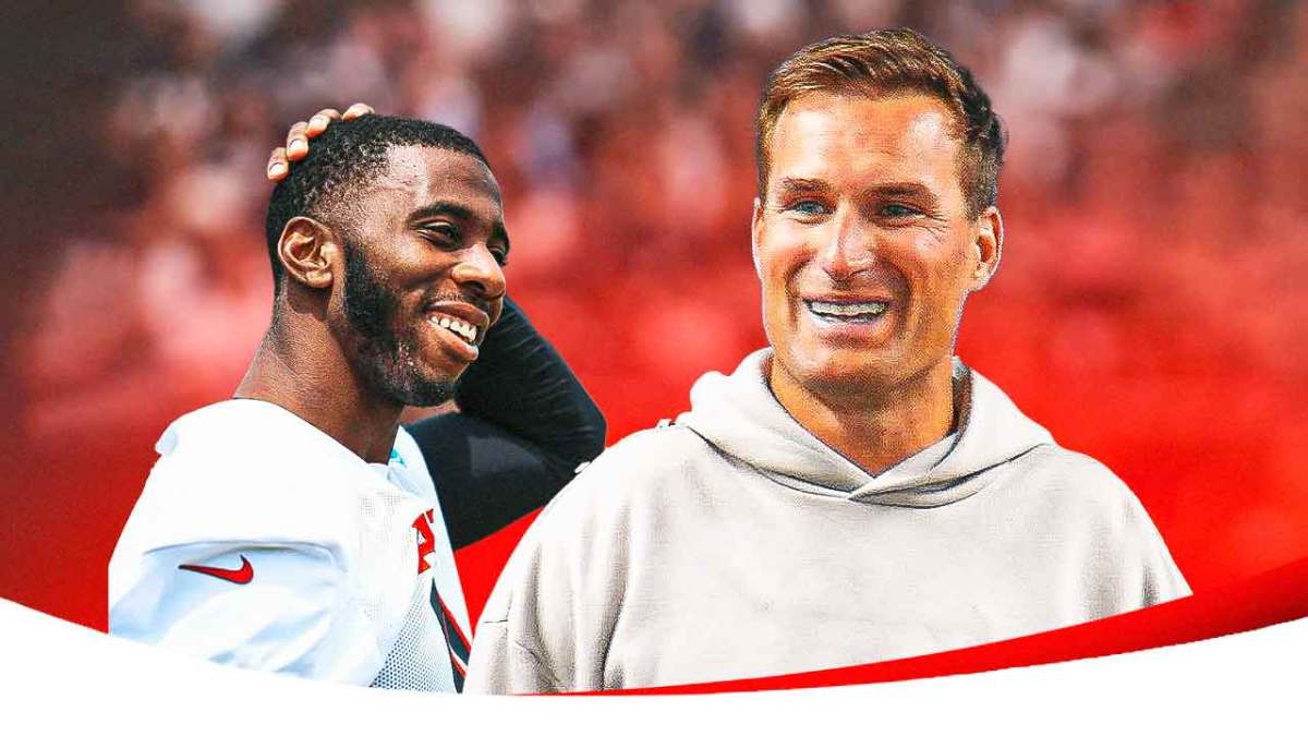 Former Vikings QB Kirk Cousins with Falcons Kyle Pitts amid NFL jersey number decision